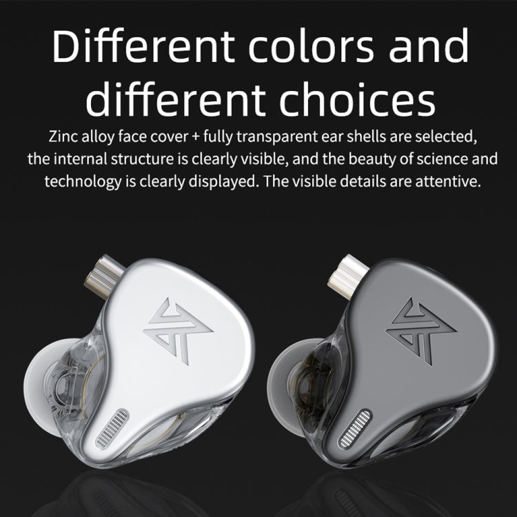 KZ DQ6 3-unit Dynamic HiFi In-Ear Wired Earphone With Mic(Silver) - free shipping - PMC TechLife - Order now!