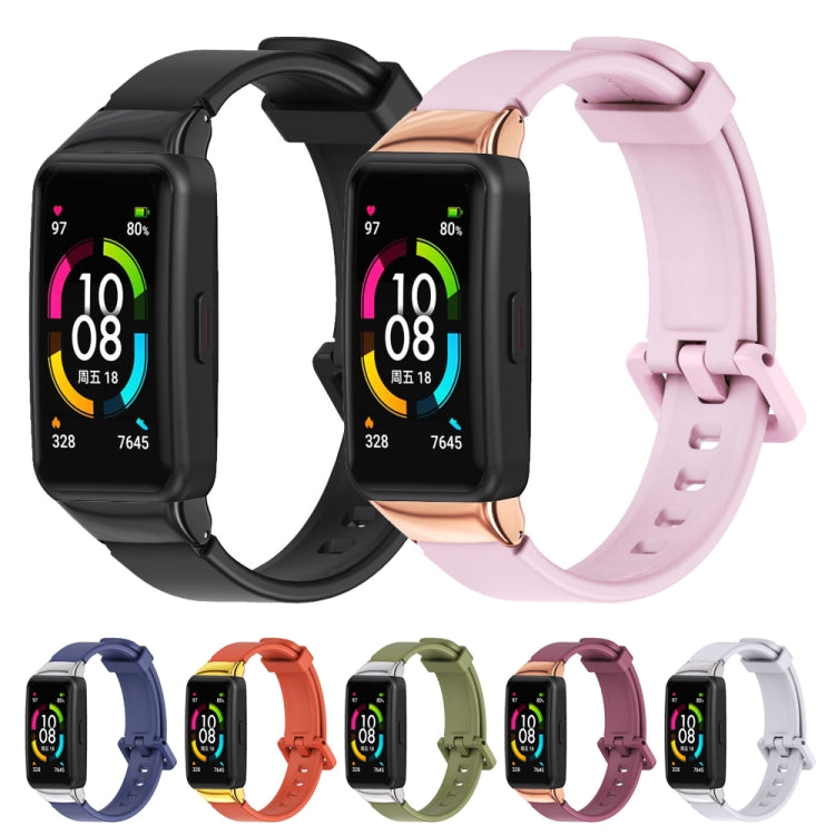 For Huawei Band 6 / Honor Band 6 / 7 MIJOBS Universal Breathable Silicone Watch Band(Black) - Watch Bands by MIJOBS | Online Shopping South Africa | PMC TechLife | Buy Now Pay Later Mobicred