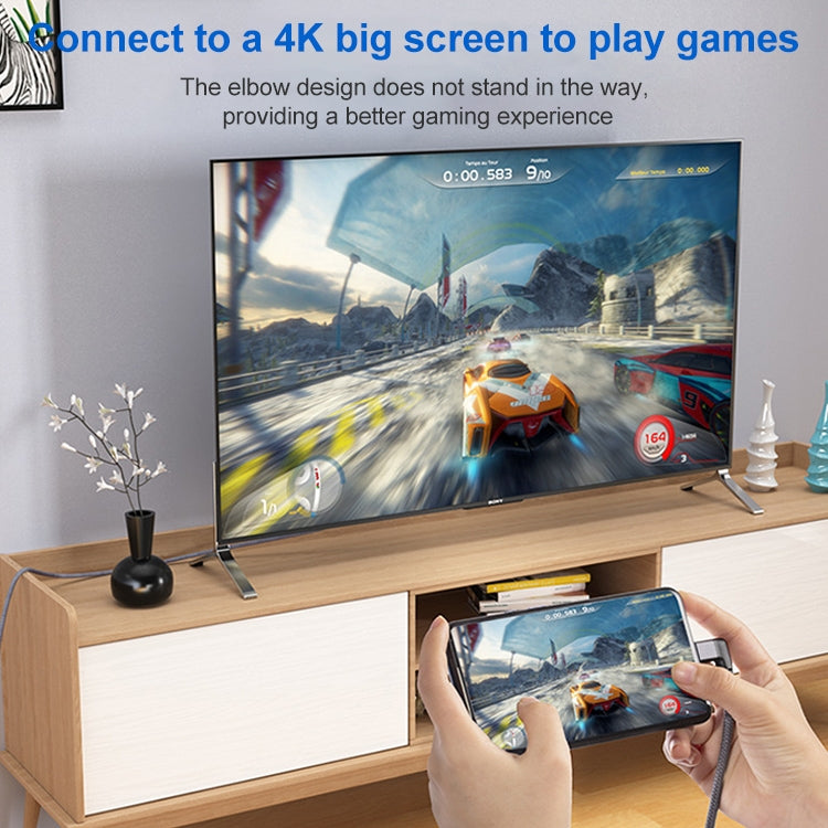 100W USB-C / Type-C Elbow Male to USB-C / Type-C Female Full-function Data Extension Cable, Cable Length:0.5m - free shipping - PMC TechLife - Order now!