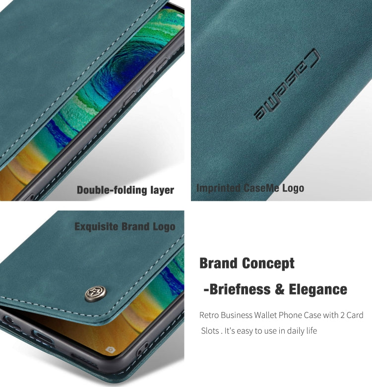 For Huawei Mate 30 4G / 5G CaseMe-013 Multifunctional Horizontal Flip Leather Case with Card Slot & Holder & Wallet(Blue) - Huawei Cases by CaseMe | Online Shopping South Africa | PMC TechLife | Buy Now Pay Later Mobicred