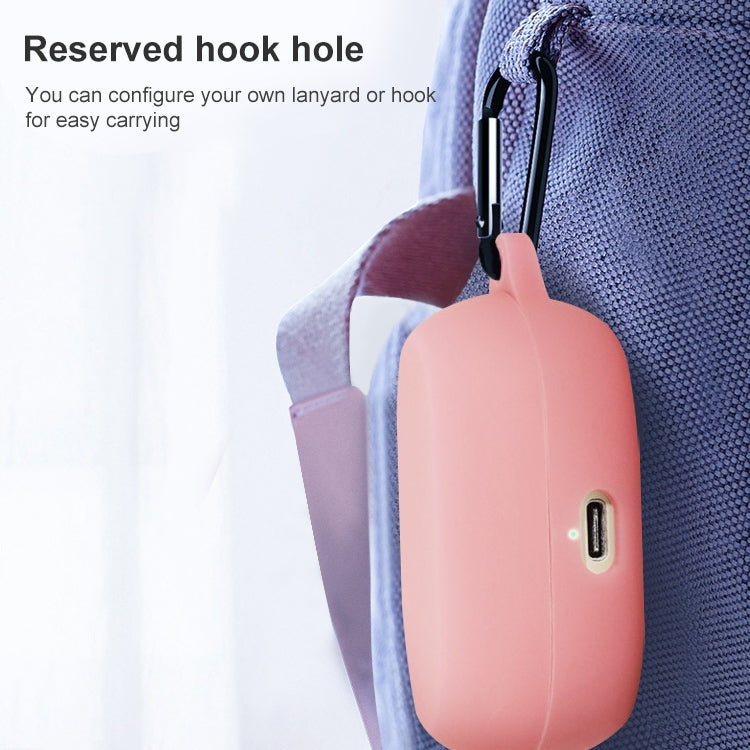 For Jabra Elite 7 Pro Silicone Earphone Protective Case with Hook(Pink) - free shipping - PMC TechLife - Order now!