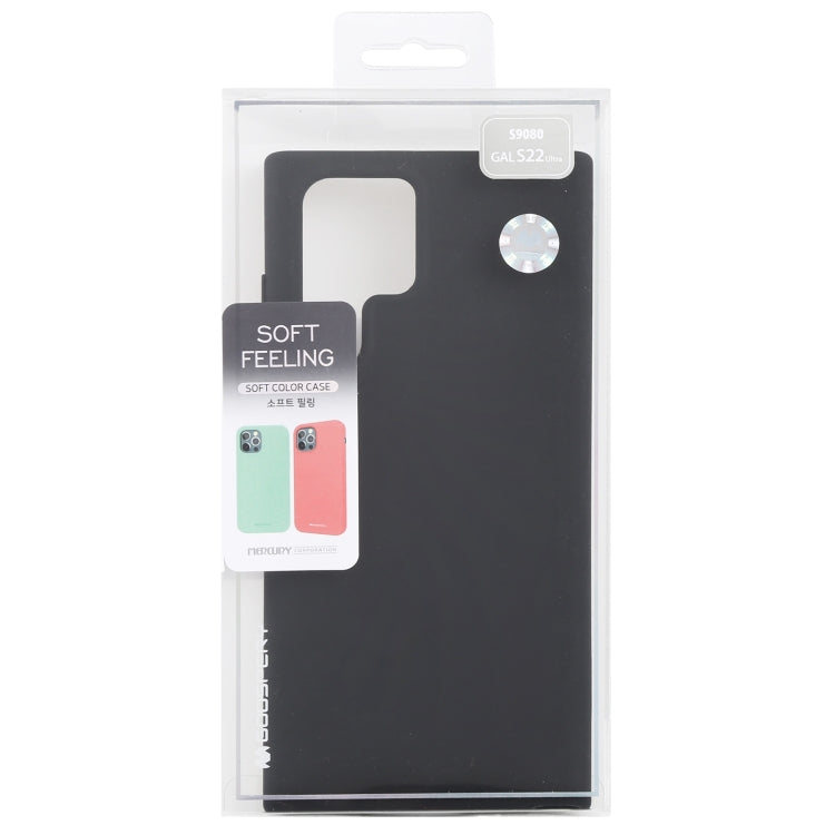 For Samsung Galaxy S22 Ultra 5G GOOSPERY SOFT FEELING Liquid TPU Soft Case(Black) - Galaxy S22 Ultra 5G Cases by GOOSPERY | Online Shopping South Africa | PMC TechLife | Buy Now Pay Later Mobicred