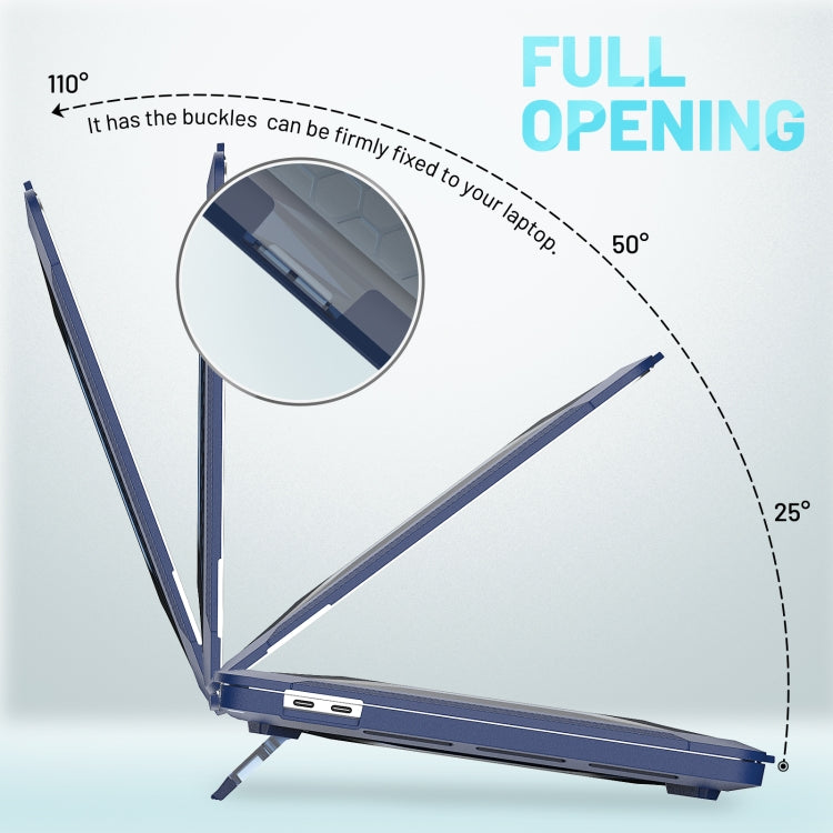 PC + TPU Honeycomb Laptop Protective Case For MacBook Pro 13.3 inch A2338 / A2289 / A2251 (2020)(Sapphire Blue) - MacBook Pro Cases by PMC TechLife | Online Shopping South Africa | PMC TechLife