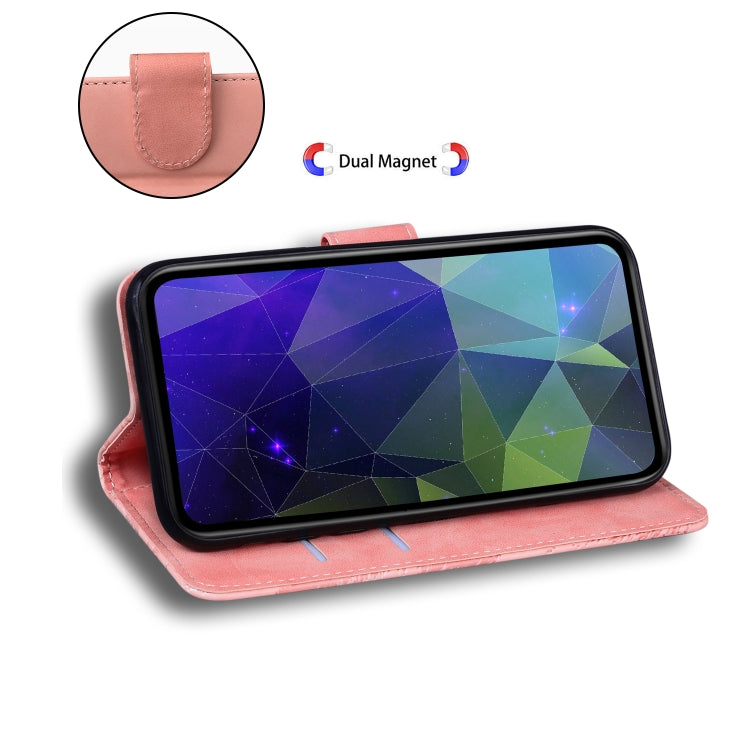 For Samsung Galaxy S21 Ultra 5G Skin Feel Pure Color Flip Leather Phone Case(Pink) - free shipping - PMC TechLife - Order now!