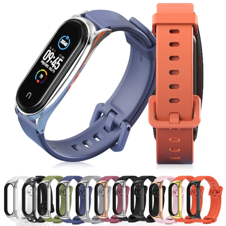 For Xiaomi Mi Band 3/4/5/6 Mijobs CS Silicone Waterproof Watch Band(Army Green+Silver) - free shipping - PMC TechLife - Order now!