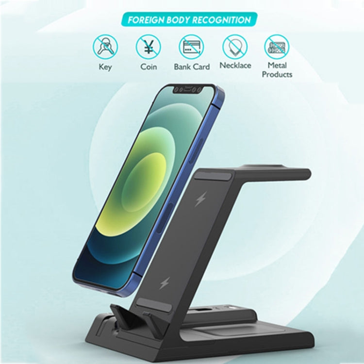 D2 15W Max 6 in 1 Multifunction Fast Wireless Charger Holder(Black) - by PMC TechLife | Online Shopping South Africa | PMC TechLife