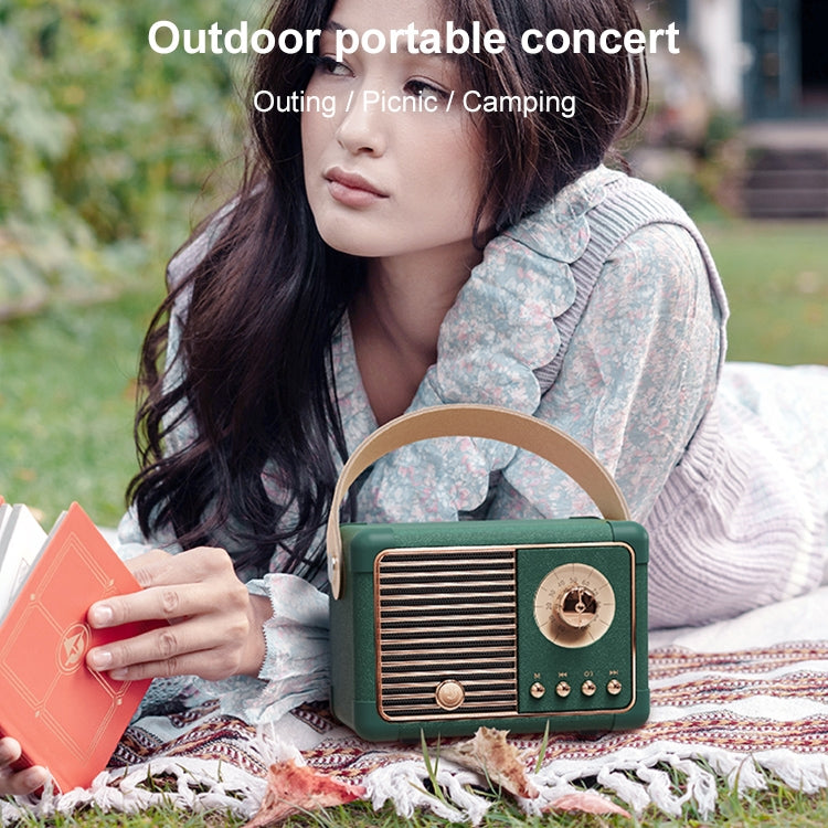 HM11 PLUS Portable HIFI Mini Retro Wireless Bluetooth Speaker(Light Purple) - Mini Speaker by PMC TechLife | Online Shopping South Africa | PMC TechLife