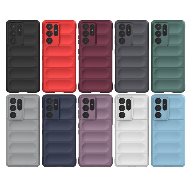 For Samsung Galaxy S21 Ultra 5G Magic Shield TPU + Flannel Phone Case(Grey) - Galaxy S21 Ultra 5G Cases by PMC TechLife | Online Shopping South Africa | PMC TechLife | Buy Now Pay Later Mobicred