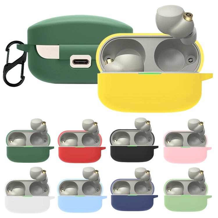 For Sony WF-1000XM4 Wireless Earphone Silicone Protective Case(Dark Green) - Sony Earphone Case by PMC TechLife | Online Shopping South Africa | PMC TechLife