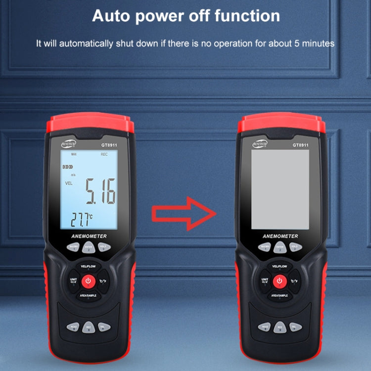 BENETECH GT8911 Handheld Digital LCD Hot Wire Anemometer - free shipping - PMC TechLife - Order now!