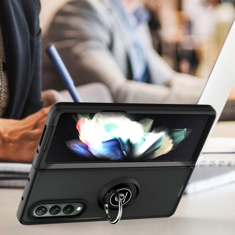 For Samsung Galaxy Z Fold4 Q Shadow 1 Series TPU + PC Holder Phone Case(Black) - free shipping - PMC TechLife - Order now!