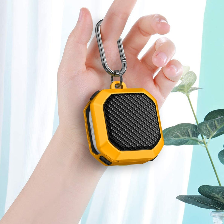 For Samsung Galaxy Buds Live / Buds 2 / Buds Pro/Buds 2 Pro Thunder Carbon Fiber TPU+PC Earphones Protective Case with Hook Up(Black and Brown) - Samsung Earphone Case by PMC TechLife | Online Shopping South Africa | PMC TechLife