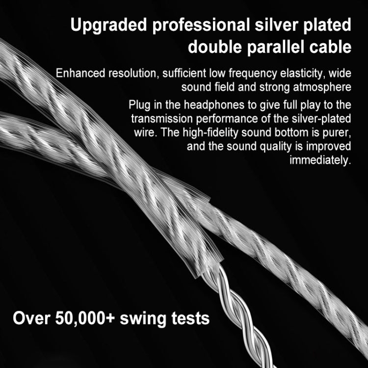 KZ-ZEX PRO 1.2m Electrostatic Coil Iron Hybrid In-Ear Headphones, Style:Without Microphone(Black) - free shipping - PMC TechLife - Order now!