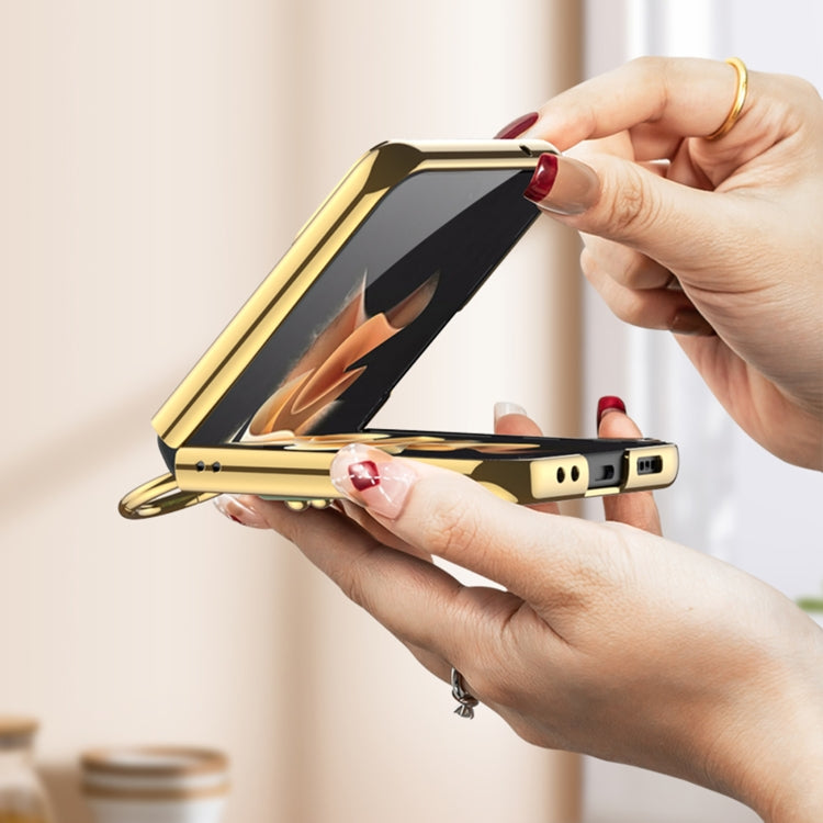 For Samsung Galaxy Z Flip4 GKK Weave Texture Electroplating Protective Phone Case(Purple) - free shipping - PMC TechLife - Order now!