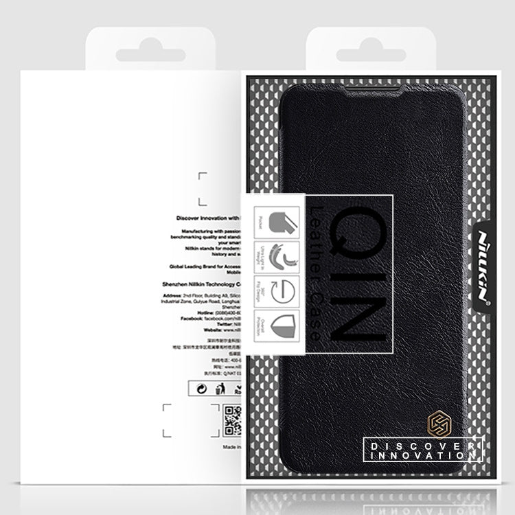 For Xiaomi Redmi Note 11T Pro/11T Pro+ 5G/Poco X4 GT 5G NILLKIN QIN Series Crazy Horse Texture Leather Phone Case(Black) - Xiaomi Cases by NILLKIN | Online Shopping South Africa | PMC TechLife | Buy Now Pay Later Mobicred