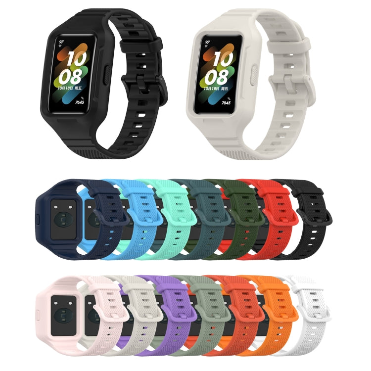 For Huawei Band 10 / 9 / 8 / 7 / 6 Universal Integrated Silicone Watch Band(Army Green) - Watch Bands by PMC TechLife | Online Shopping South Africa | PMC TechLife | Buy Now Pay Later Mobicred