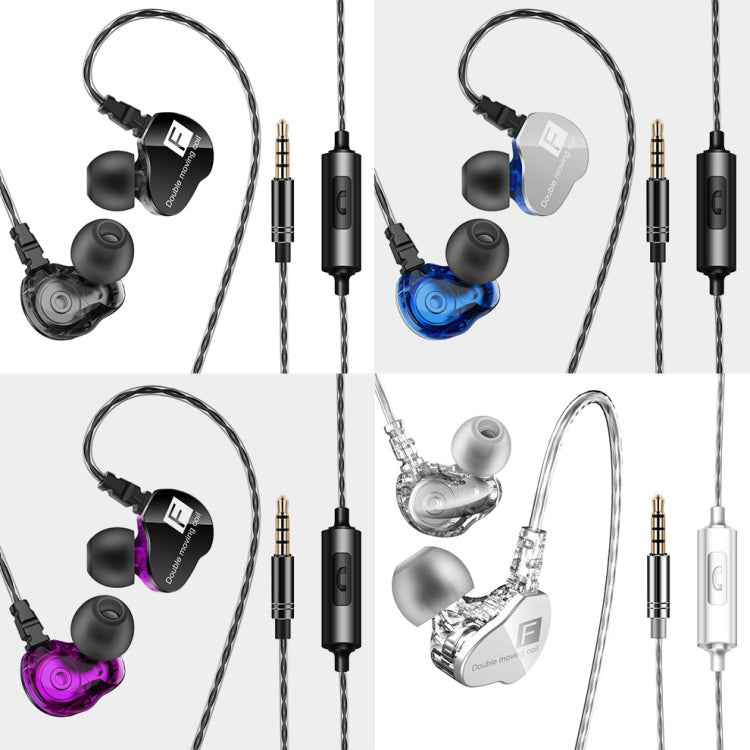QKZ F910 In-Ear Subwoofer Dual Dynamic Earphone(Black) - free shipping - PMC TechLife - Order now!
