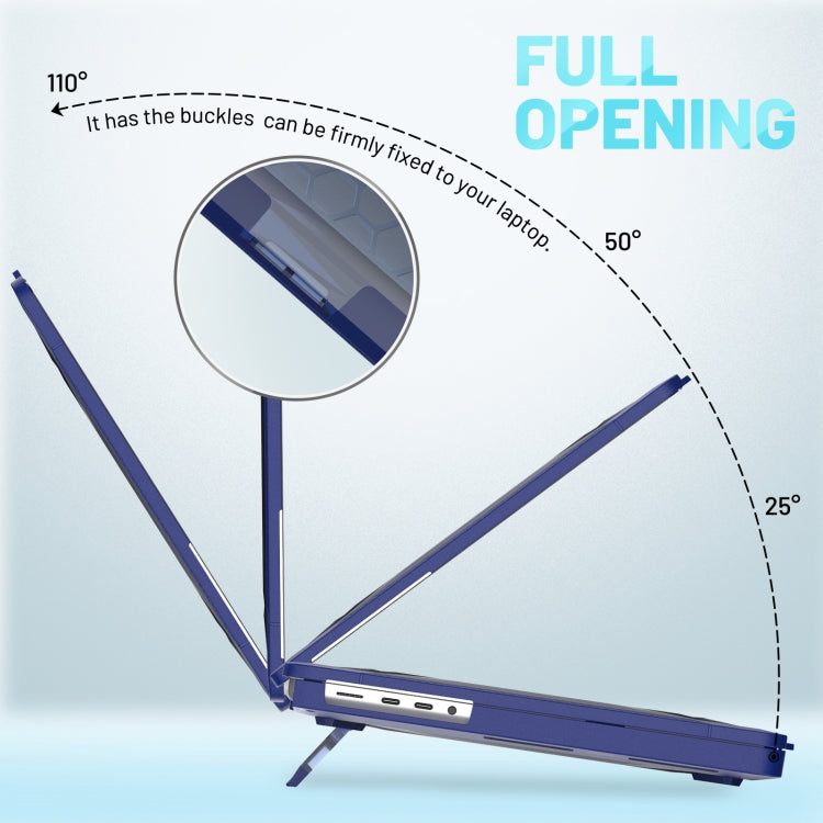 PC + TPU Honeycomb Laptop Protective Case For MacBook Pro 14.2 inch A2442 2021(Sapphire Blue) - MacBook Pro Cases by PMC TechLife | Online Shopping South Africa | PMC TechLife