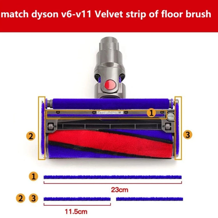 3 in 1 Velvet Strip Hose Soft Velvet Floor Brush Hose Strips For Dyson V7 / V8 / V10 / V11 - free shipping - PMC TechLife - Order now!