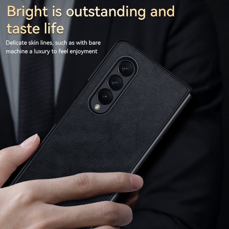 For Samsung Galaxy Z Fold4 SULADA Shockproof TPU + Handmade Leather Protective Case(Green) - free shipping - PMC TechLife - Order now!