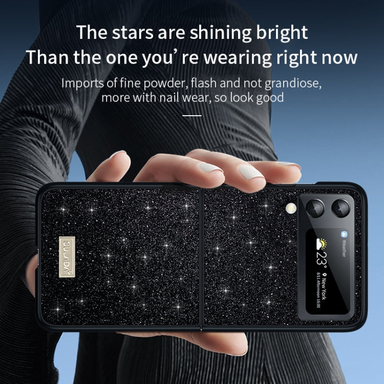 For Samsung Galaxy Z Flip4 SULADA Shockproof TPU + Handmade Leather Phone Case(Black) - free shipping - PMC TechLife - Order now!