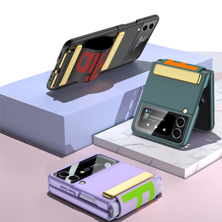 For Samsung Galaxy Z Flip4 GKK Ultra-thin Full Coverage Phone Flip Case with Wristband(Purple) - free shipping - PMC TechLife - Order now!