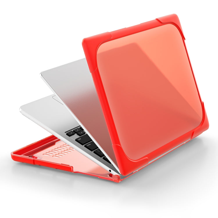 For MacBook Air 13.6 inch A2681 2022 / M3 2024 A3113 / M4 2025 A3240 TPU + PC Two-color Anti-fall Laptop Protective Case(Red) - MacBook Air Cases by PMC TechLife | Online Shopping South Africa | PMC TechLife | Buy Now Pay Later Mobicred