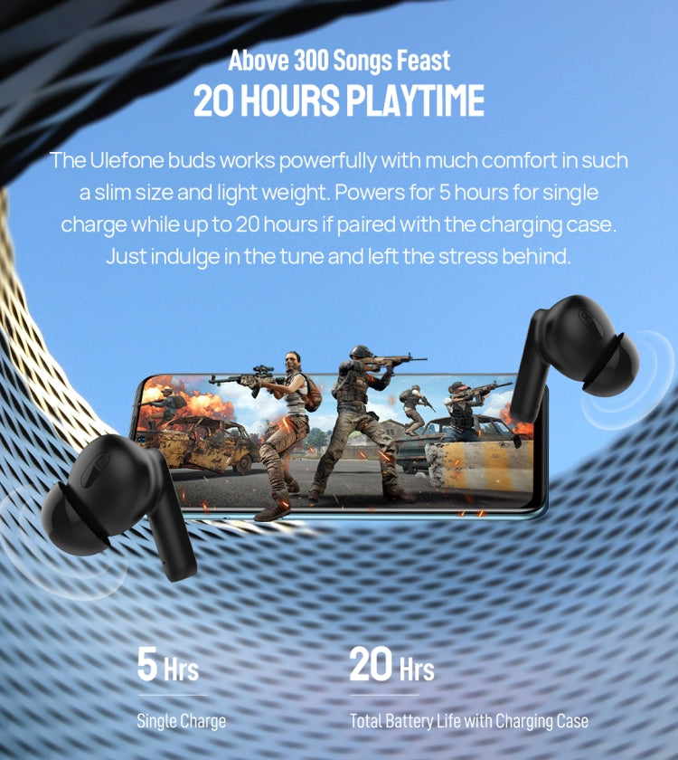 Original Ulefone Buds TWS True Wireless Bluetooth Earphone(Black) - Bluetooth Earphone by Ulefone | Online Shopping South Africa | PMC TechLife | Buy Now Pay Later Mobicred