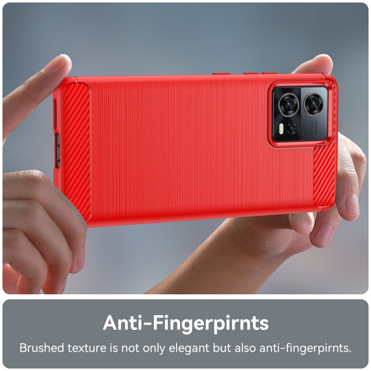 For Motorola Edge 30 Fusion/Moto S30 Pro Brushed Texture Carbon Fiber TPU Phone Case(Red) - free shipping - PMC TechLife - Order now!