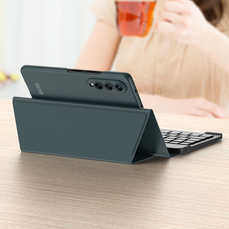 For Samsung Galaxy Z Fold4 GKK Magnetic Folding Bluetooth Keyboard Leather Case with Pen + Phone Case(Black) - Samsung Keyboard by GKK | Online Shopping South Africa | PMC TechLife | Buy Now Pay Later Mobicred