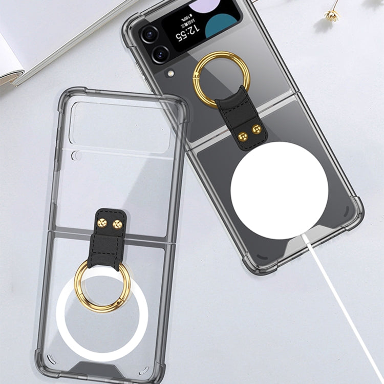 For Samsung Galaxy Z Flip4 GKK MagSafe Airbag Shockproof Phone Case with Ring Holder(Black) - Galaxy Z Flip4 5G Cases by GKK | Online Shopping South Africa | PMC TechLife