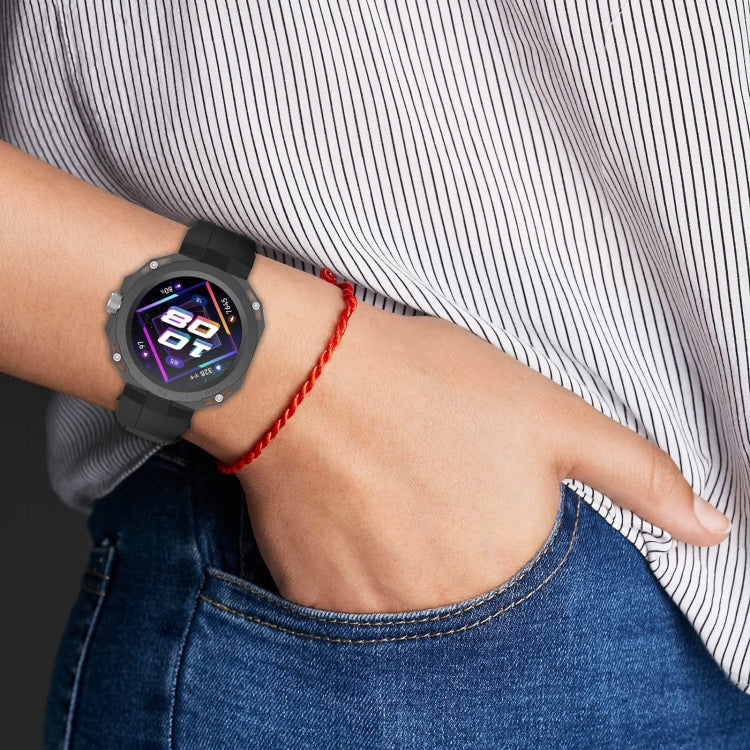 For Huawei Watch GT Cyber Monochrome Silicone Watch Band (Blue) - Smart Wear by PMC TechLife | Online Shopping South Africa | PMC TechLife