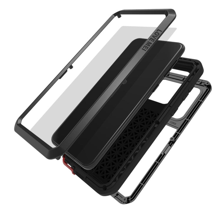 For Galaxy A30s LOVE MEI Metal Shockproof Waterproof Dustproof Protective Case(Black) - free shipping - PMC TechLife - Order now!
