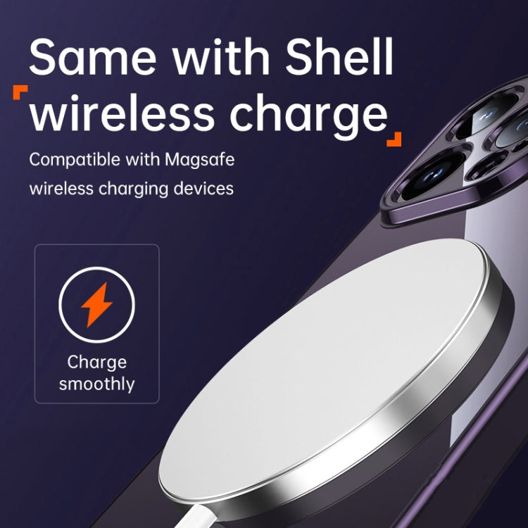 For iPhone 14 Pro Max SULADA Shine Through Series Plating TPU Transparent Phone Protective Case(Blue) - iPhone 14 Pro Max Cases by SULADA | Online Shopping South Africa | PMC TechLife | Buy Now Pay Later Mobicred