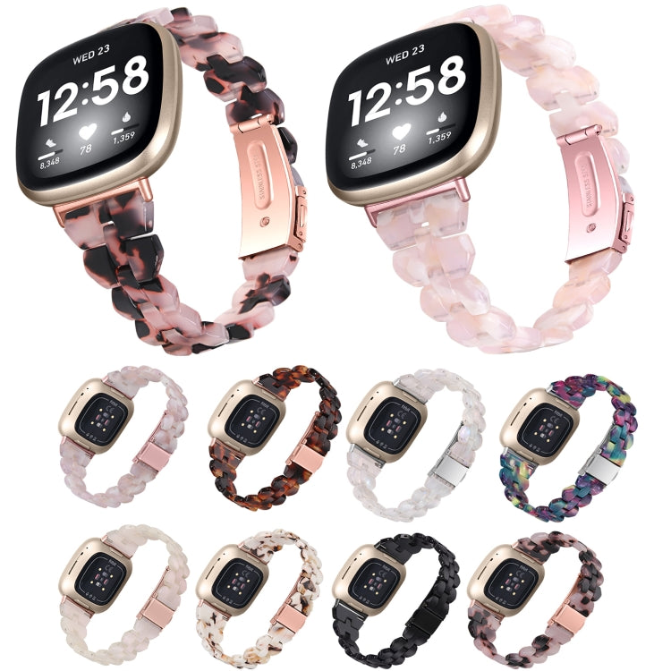 For Fitbit Versa 3 / Sense Universal Rhombus Resin Watch Band(Pink Flower) - free shipping - PMC TechLife - Order now!