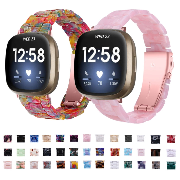 For Fitbit Versa 4 / Sense 2 Universal Resin Watch Band(Blue Flower) - free shipping - PMC TechLife - Order now!