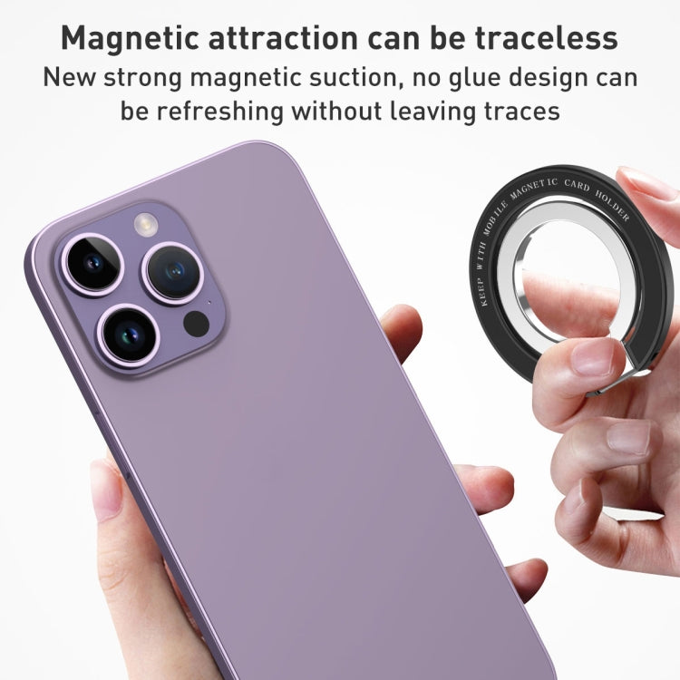 Car Magnetic Dual Axis Ring Phone Holder(Bright Black) - Ring Holder by PMC TechLife | Online Shopping South Africa | PMC TechLife