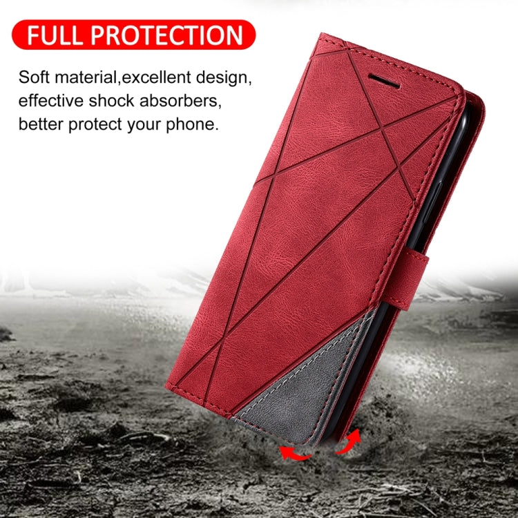 For Xiaomi Redmi A1+ Skin Feel Splicing Leather Phone Case(Red) - free shipping - PMC TechLife - Order now!