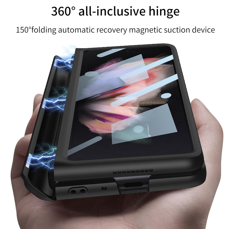 For Samsung Galaxy Z Fold3 5G GKK Full Coverage Magnetic Fold Hinge Shockproof Phone Case with Pen Slots(Black) - free shipping - PMC TechLife - Order now!