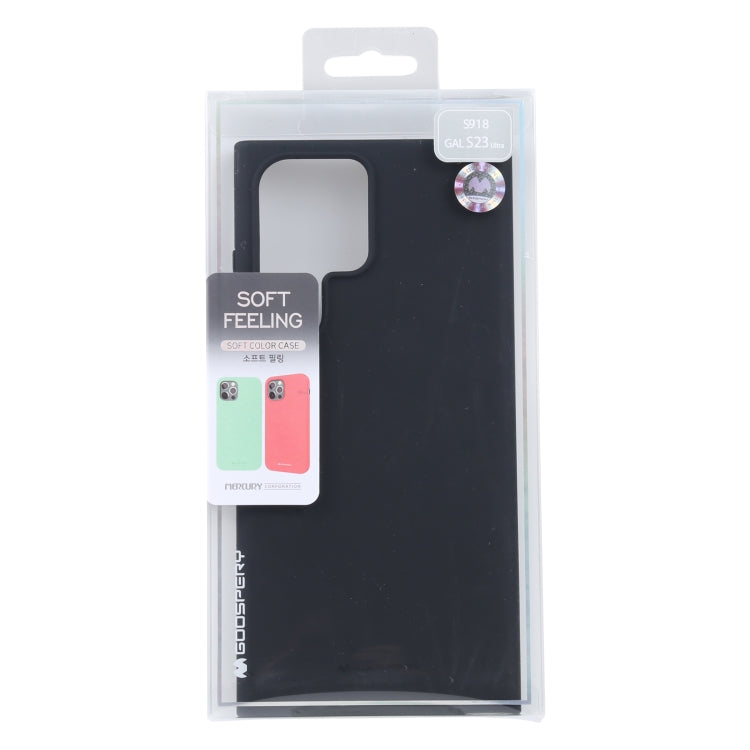 For Samsung Galaxy S23 Ultra 5G GOOSPERY SOFT FEELING Liquid TPU Soft Case(Black) - free shipping - PMC TechLife - Order now!