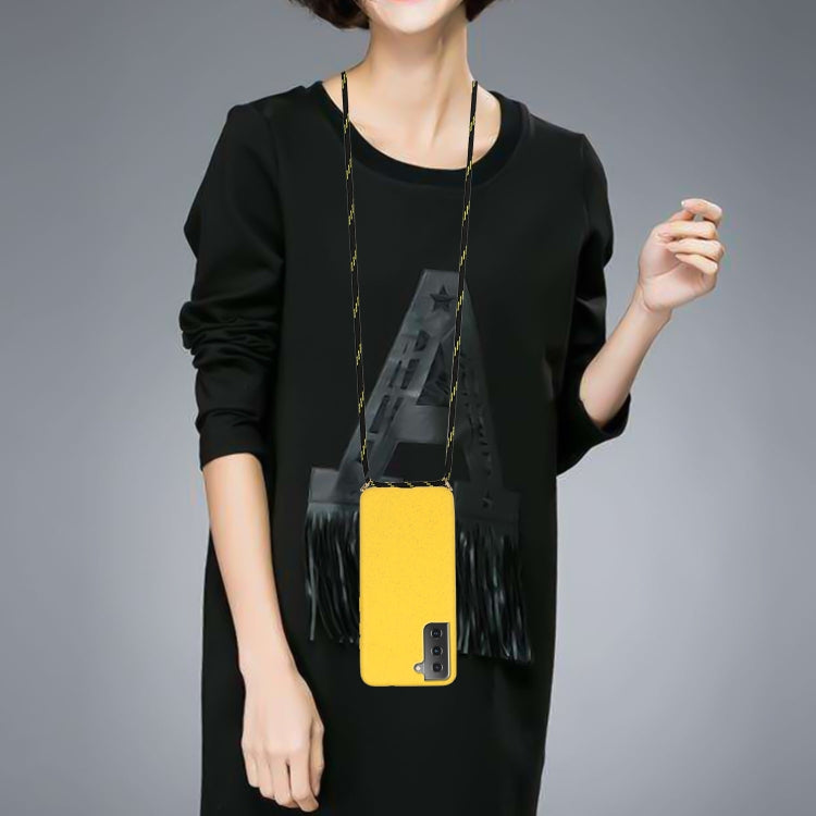 For Samsung Galaxy S23 5G Wheat Straw Material + TPU Protective Case with Lanyard(Yellow) - free shipping - PMC TechLife - Order now!