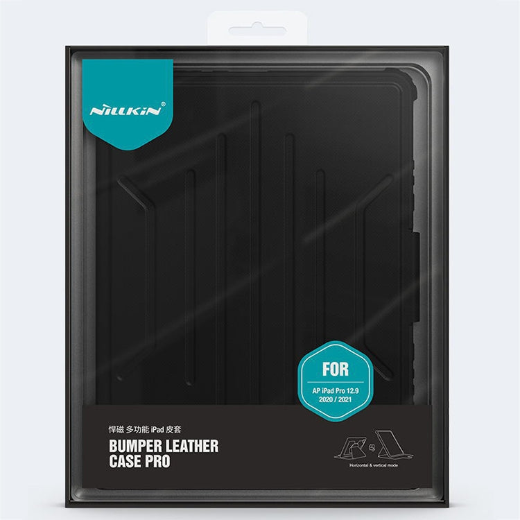 For iPad 2025 / 2022 NILLKIN Bumper Snapsafe Multifunctional Leather Tablet Case with Pen Slot(Black) - free shipping - PMC TechLife - Order now!