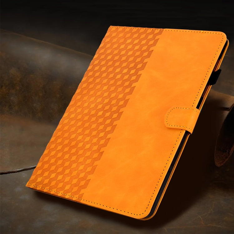 For Samsung Galaxy Tab S7 T870 / S8 X700 Rhombus Embossed Leather Smart Tablet Case(Khaki) - free shipping - PMC TechLife - Order now!