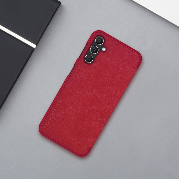 For Samsung Galaxy A14 5G NILLKIN QIN Series Crazy Horse Texture Leather Case(Red) - Galaxy Phone Cases by NILLKIN | Online Shopping South Africa | PMC TechLife | Buy Now Pay Later Mobicred