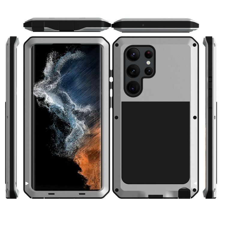 For Samsung Galaxy S23 Ultra 5G RedPepper 360 Full Body Rugged Metal Life Waterproof Phone Case(Silver) - Galaxy S23 Ultra 5G Cases by RedPepper | Online Shopping South Africa | PMC TechLife | Buy Now Pay Later Mobicred