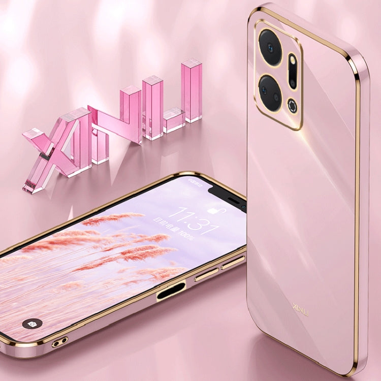 For Honor X7a 2023 XINLI Straight Edge 6D Electroplate TPU Phone Case(Black) - free shipping - PMC TechLife - Order now!
