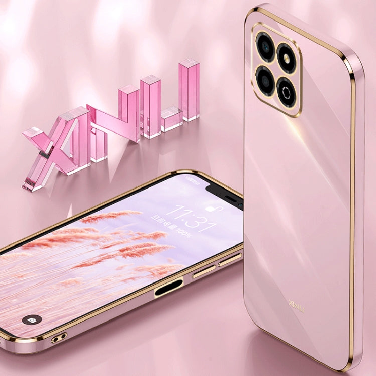 For Honor X8a 2023 XINLI Straight Edge 6D Electroplate TPU Phone Case(Pink) - free shipping - PMC TechLife - Order now!