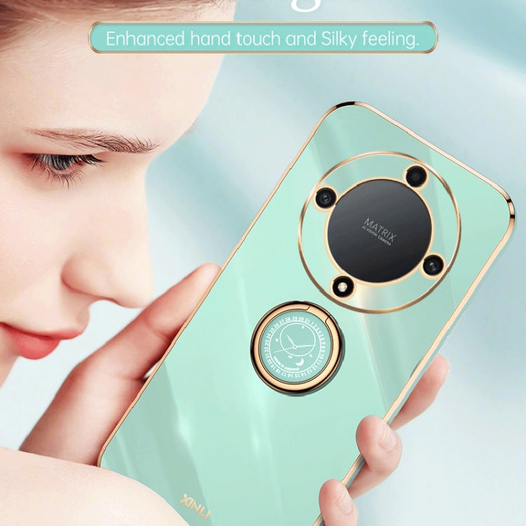 For Honor X9a 5G XINLI Straight Edge 6D Electroplate TPU Phone Case with Ring Holder(Celestial Blue) - free shipping - PMC TechLife - Order now!