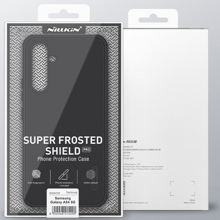 For Samsung Galaxy A54 5G NILLKIN Super Frosted Shield Pro PC + TPU Phone Case(Black) - Galaxy Phone Cases by NILLKIN | Online Shopping South Africa | PMC TechLife | Buy Now Pay Later Mobicred