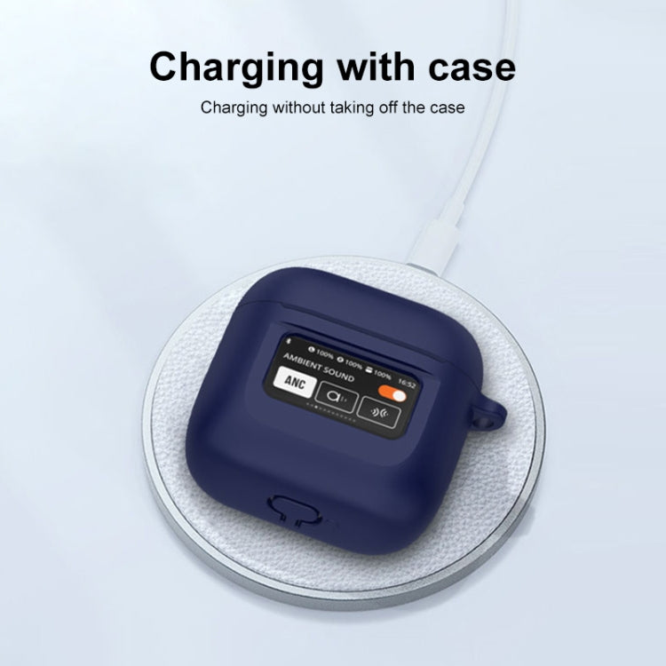 For JBL Tour Pro 2 Silicone Wireless Earphone Protective Case(Dark Blue) - JBL Earphone Case by PMC TechLife | Online Shopping South Africa | PMC TechLife